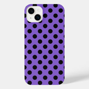 Black polka dots on lavender Case-Mate iPhone case