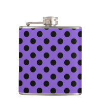 Black polka dots on lavender