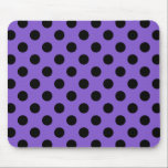 Black polka dots on lavender mouse mat<br><div class="desc">Black polka dots on lavender</div>