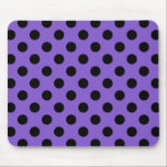 Black polka dots on lavender mouse mat<br><div class="desc">Black polka dots on lavender</div>