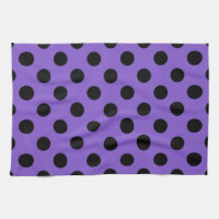 Black polka dots on lavender