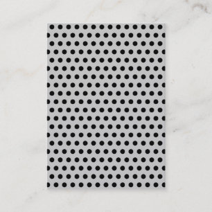 Black Polka Dots on Light Grey Business Card