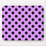 Black polka dots on lilac mouse mat<br><div class="desc">Black polka dots on lilac</div>