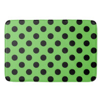Black polka dots on lime green