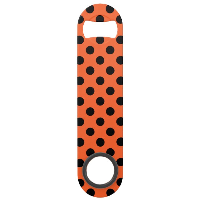 Black polka dots on orange (Front)