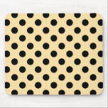 Black polka dots on pale yellow mouse mat<br><div class="desc">Black polka dots on pale yellow</div>