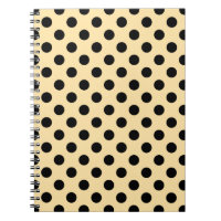 Black polka dots on pale yellow