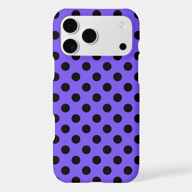 Black polka dots on periwinkle (Back)