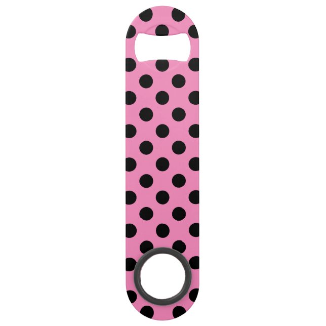 Black polka dots on pink (Front)
