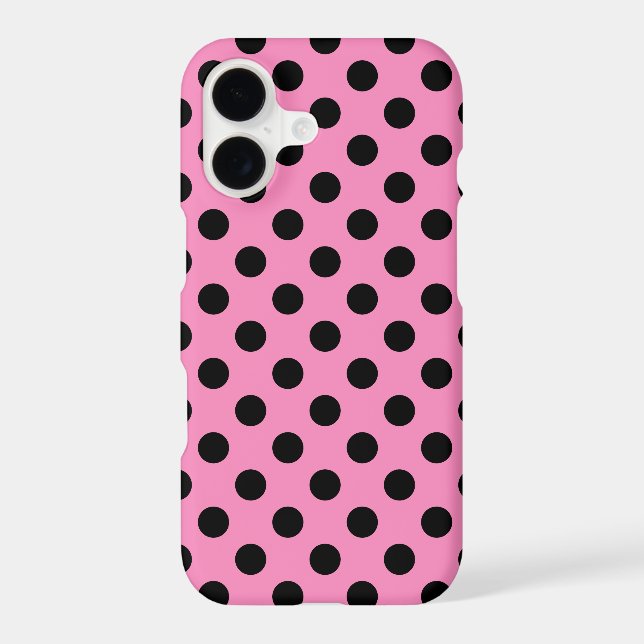Black polka dots on pink  (Back)