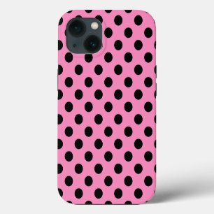 Black polka dots on pink Case-Mate iPhone case