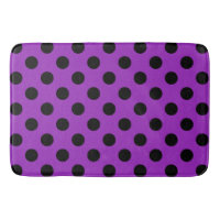 Black polka dots on purple
