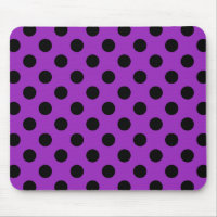 Black polka dots on purple