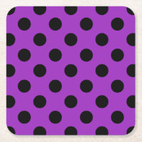 Black polka dots on purple