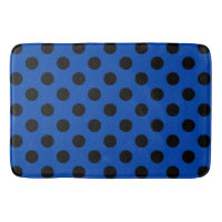 Black polka dots on royal blue