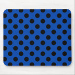 Black polka dots on royal blue mouse mat<br><div class="desc">Black polka dots on royal blue</div>