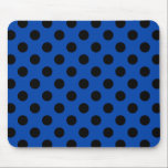 Black polka dots on royal blue mouse mat<br><div class="desc">Black polka dots on royal blue</div>