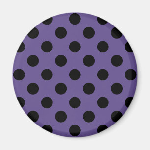 Black polka dots on ultra violet magnet