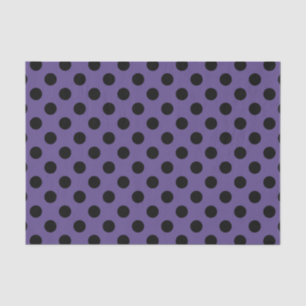 Black polka dots on ultra violet tissue paper