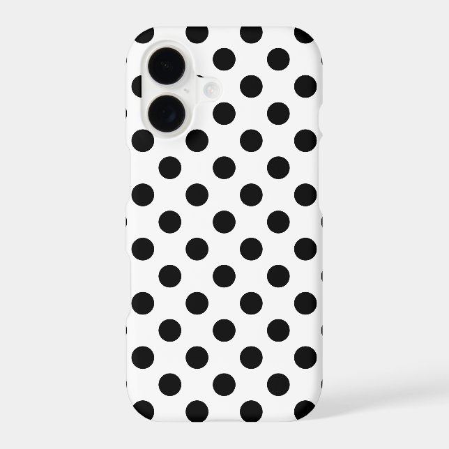 Black polka dots on white (Back)