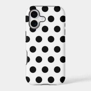 Black polka Dots On White Background