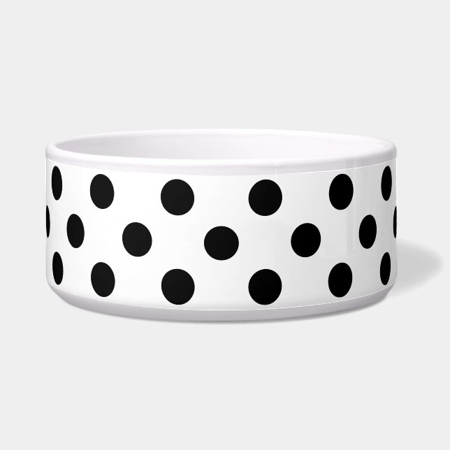 Black Polka Dots on White Background (Front)