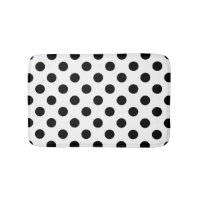 Black polka dots on white