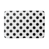 Black polka dots on white