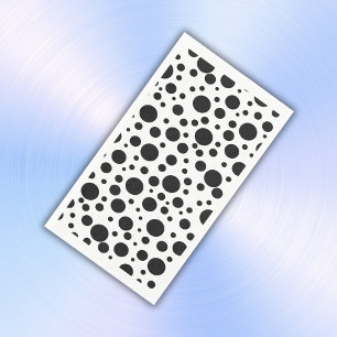 Black Polka Dots on White Napkin