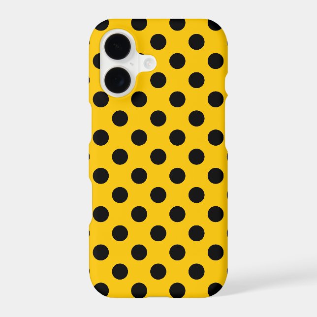 Black polka dots on yellow (Back)