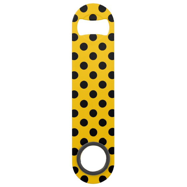 Black polka dots on yellow (Front)