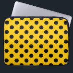 Black polka dots on yellow laptop sleeve<br><div class="desc">Black polka dots on yellow</div>