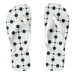 Black Polka Dots, Polka Dot Pattern, Dots, Dotted Flip Flops