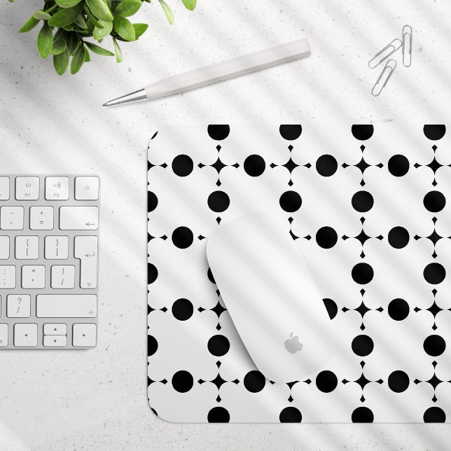 Black Polka Dots, Polka Dot Pattern, Dots, Dotted Mouse Mat (Creator Uploaded)