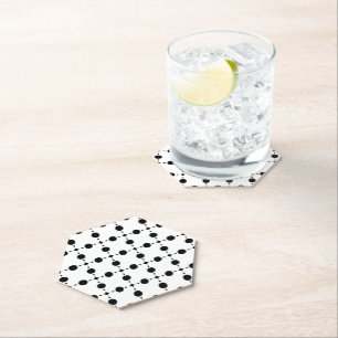 Black Polka Dots, Polka Dot Pattern, Dots, Dotted Paper Coaster