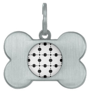 Black Polka Dots, Polka Dot Pattern, Dots, Dotted Pet ID Tag