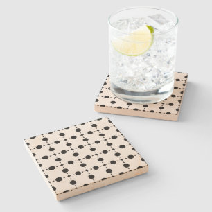 Black Polka Dots, Polka Dot Pattern, Dots, Dotted Stone Coaster