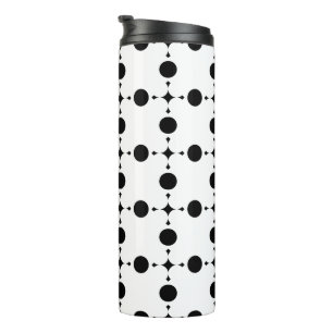Black Polka Dots, Polka Dot Pattern, Dots, Dotted Thermal Tumbler