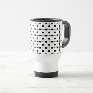 Black Polka Dots, Polka Dot Pattern, Dots, Dotted Travel Mug