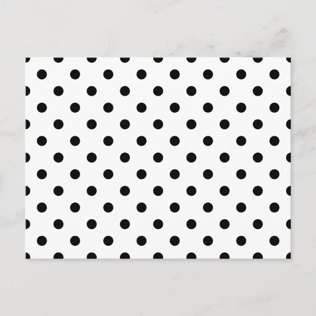 Black Polka Dots Postcard (Front)