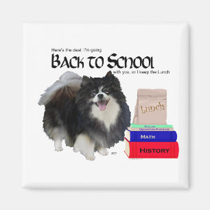 Black Pomeranian Back to School Magnet