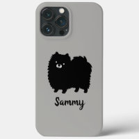 Black Pomeranian Cute Cartoon Dog Custom