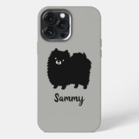 Black Pomeranian Cute Cartoon Dog Custom