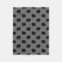 Black Pomeranian Dog Silhouettes Pattern