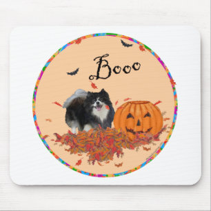 Black Pomeranian Halloween Mouse Mat