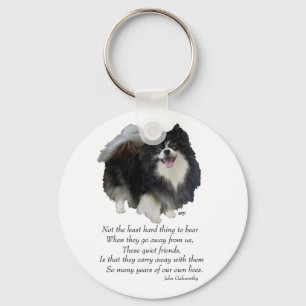 Black Pomeranian Keepsake Key Ring