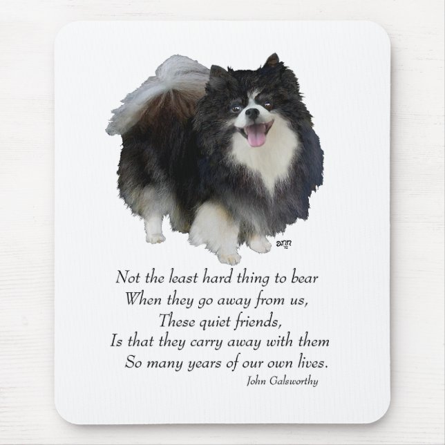 Black Pomeranian Keepsake Mouse Mat (Front)