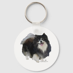 Black Pomeranian Key Ring