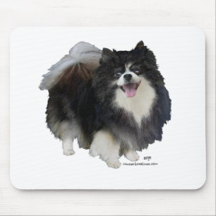 Black Pomeranian Mouse Mat