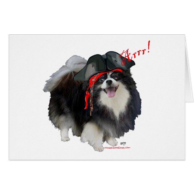 Black Pomeranian Pirate - Arrr! (Front Horizontal)